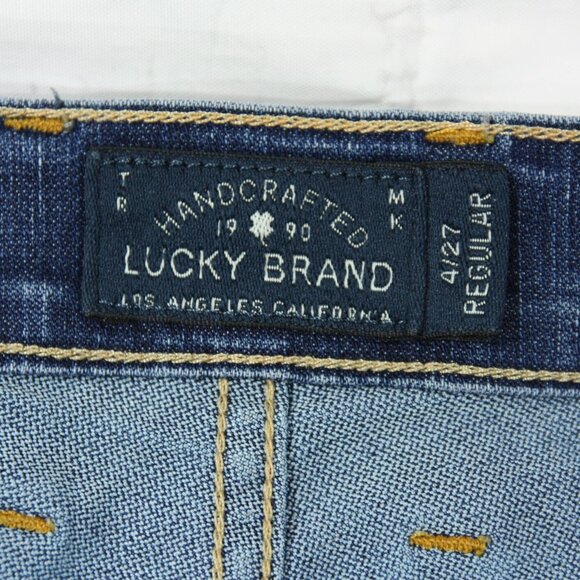 Lucky Brand Stretch Sofia Medium Wash Distressed Mid Rise Skinny Jeans 4/27 Reg - Picture 5 of 11